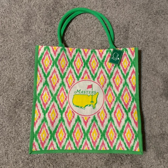 Masters Handbags - Green and Pink Masters Tote Bag